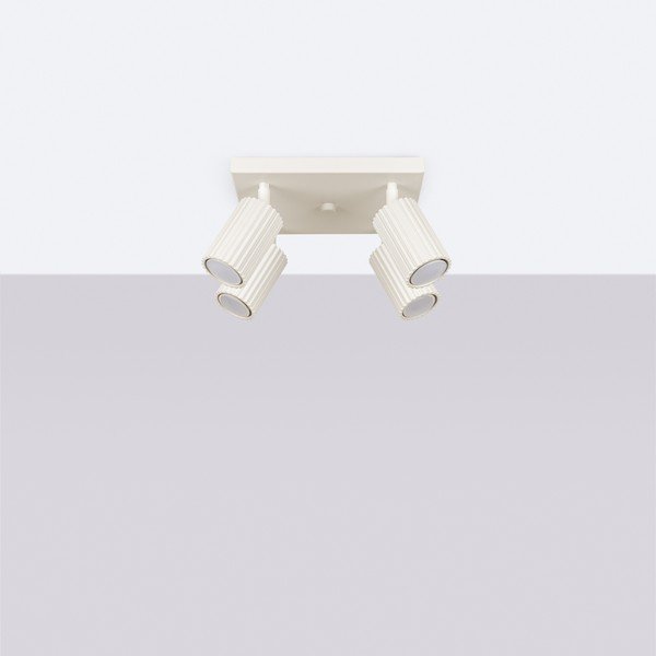 Kreminės spalvos taškinis šviestuvas 25x25 cm Gleam – Sollux-image-4