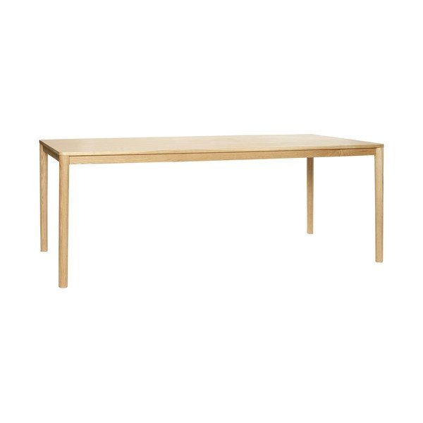 Valgomojo stalas natūralios spalvos iš ąžuolo 100x200 cm Ground – Hübsch
