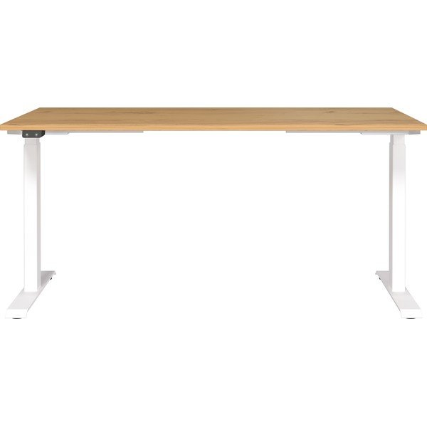 Elektra reguliuojamas aukštis rašomasis stalas su ąžuolo dekoro stalviršiu 80x160 cm Jet – Germania-image-2