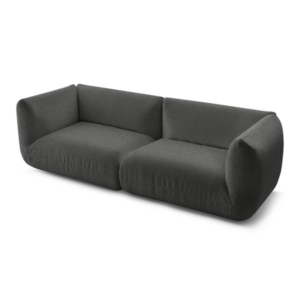 Pilka velvetinė sofa 260 cm Lecomte - Bobochic Paris-image-3