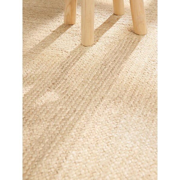 Apverčiamas/rankų darbo šviesios natūralios spalvos iš džiuto kilimas 160x230 cm Sharmila Natural White – Hanse Home-image-4