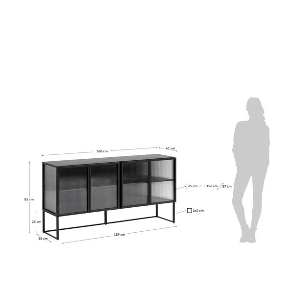 Juoda komoda Kave Home Trixie-image-3