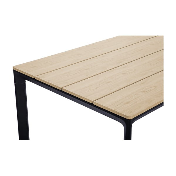 Sodo valgomojo komplektas 4 žmonėms su juodomis kėdėmis Joanna ir stalu Thor, 147 x 90 cm-image-3