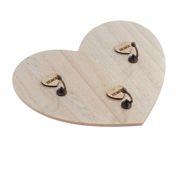 Širdies formos medinis sieninis raktų laikiklis Dakls Ruseno