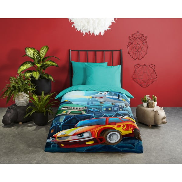 Viengulė vaikiška patalynė iš medvilnės 140x200 cm – Good Morning-image-1