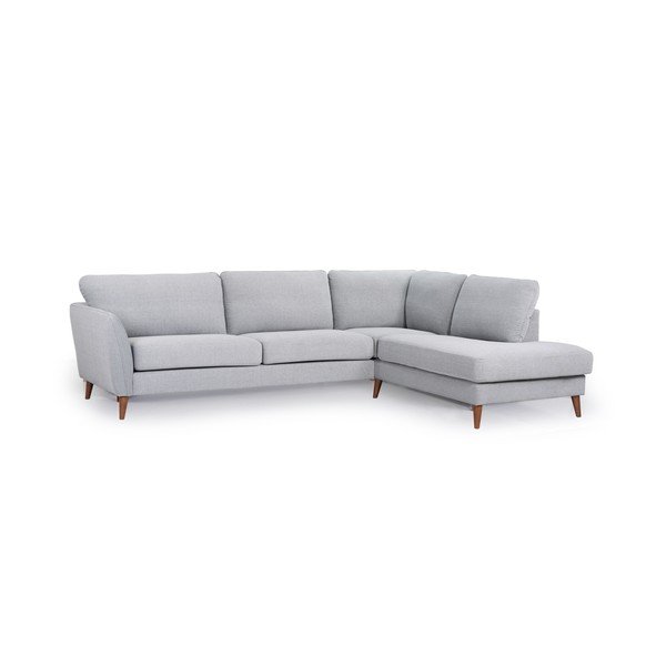 Šviesiai pilka kampinė sofa Scandic Paris, dešinysis kampas-image-2