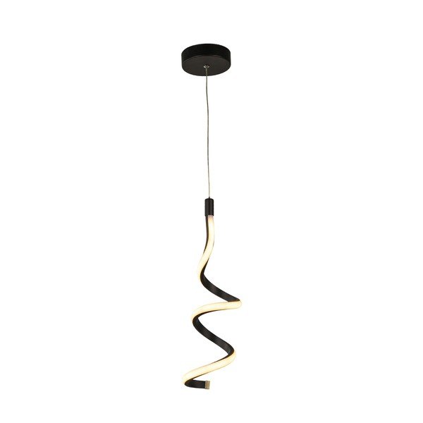 Juodos spalvos iš metalo kabantis šviestuvas LED ø 12 cm Hilton – Squid Lighting
