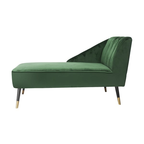 Tamsiai žalia aksominė poilsio kėdė "Leitmotiv Royal