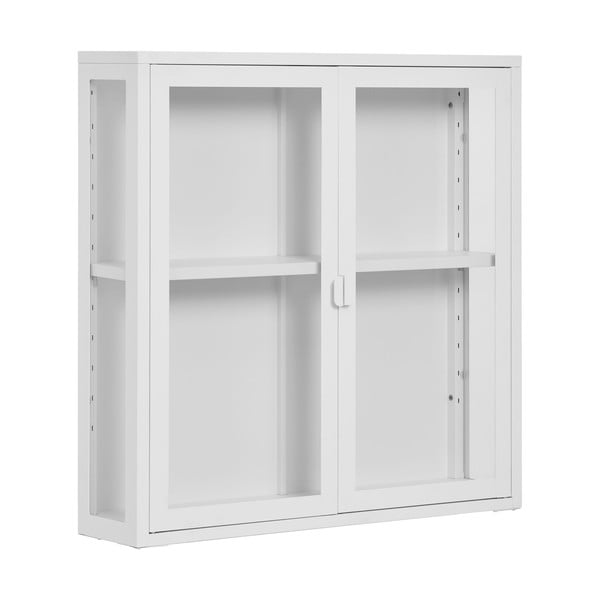 Iš metalo pakabinama vitrina baltos spalvos 80x80 cm Brisbane – House Nordic-image-1