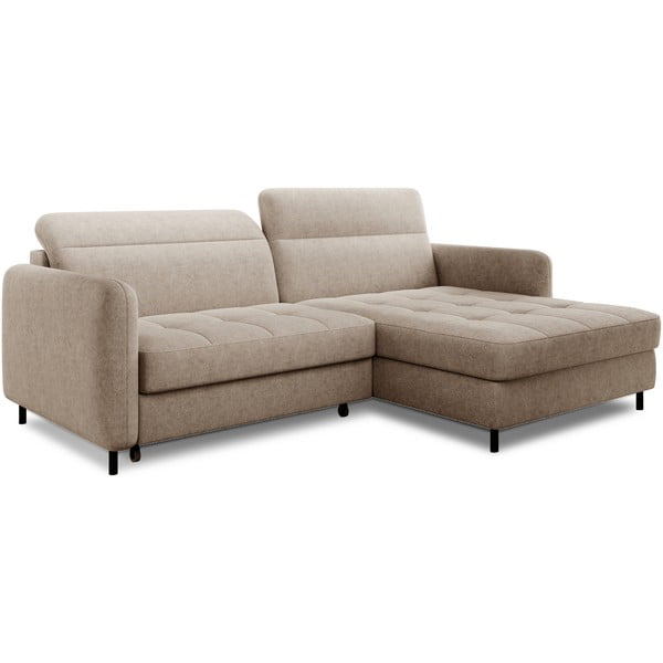 Smėlio spalvos kampinė sofa (su dešiniuoju kampu/su gultu) Gomsi – ELTAP-image-2