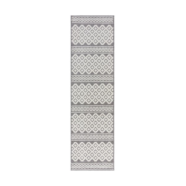Skalbiamas iš šenilino kilimas pilkos spalvos 60x240 cm Jhansi – Flair Rugs