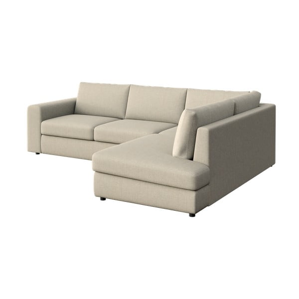 Smėlio spalvos kampinė sofa (su dešiniuoju kampu/„L“ formos) Baga – Rodier-image-2