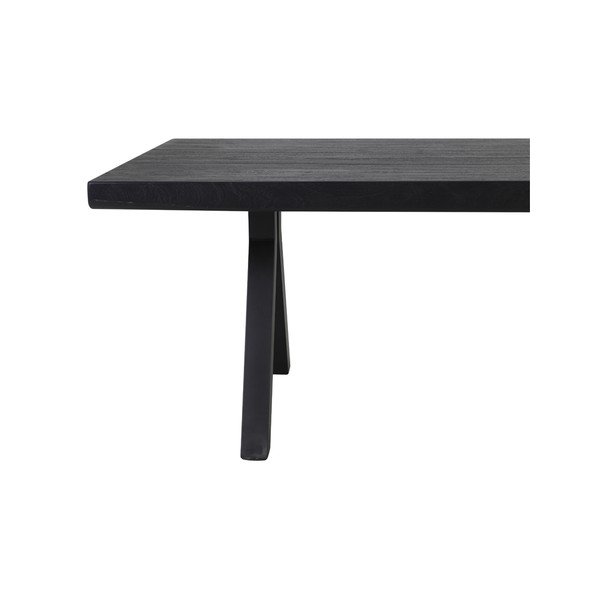 Valgomojo stalas juodos spalvos 100x240 cm Muden – Light & Living-image-3