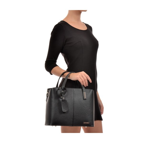 Juoda odinė rankinė Sofia Cardoni Lacy-image-4