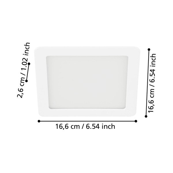 Lubinis šviestuvas baltos spalvos LED/įmontuotas 17x17 cm FUEVA 5 – EGLO-image-2