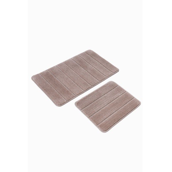 Rudos spalvos vonios kilimėliai 2 vnt. 50x80 cm Yeni Cizgli – Foutastic