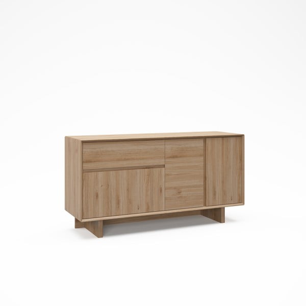 Natūralios spalvos šoninė spintelė iš ąžuolo 146x76x45 cm Carpi – Marckeric-image-4