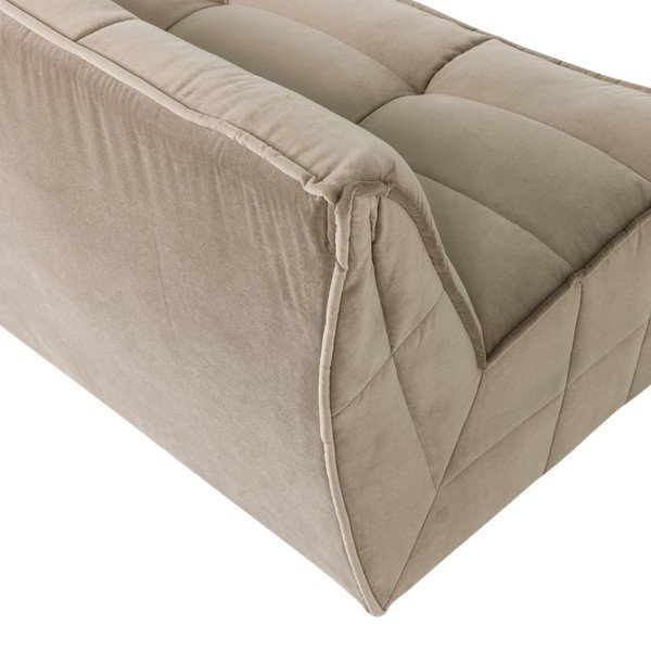 Smėlio spalvos sofa iš velveto 204 cm Cluster – vtwonen-image-4