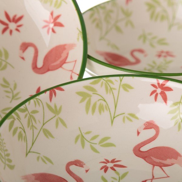 Porcelianinis dubuo Unimasa Flamingo, ø 12,6 cm-image-1