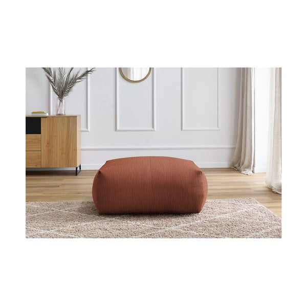 Iš kordinio velveto taburetė raudonos plytų spalvos Voltaire – Bobochic Paris-image-1