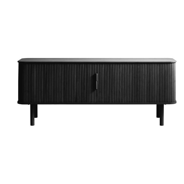 TV spintelė juodos spalvos iš ąžuolo 160x56 cm Cavo – Unique Furniture
