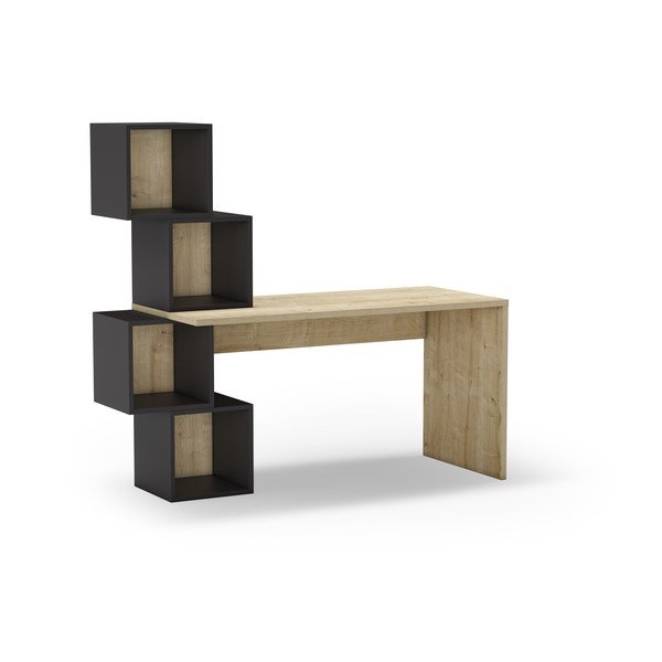 Rašomasis stalas iš ąžuolo 60x154 cm Cubik – Marckeric-image-2