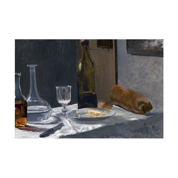Klodas Monė - Natiurmortas su buteliu, 45x30 cm