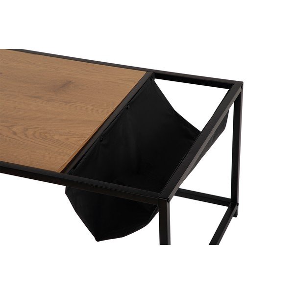 Juodos spalvos/natūralios spalvos kavos staliukas iš ąžuolo 60x99 cm Bayen – Bonami Essentials-image-4