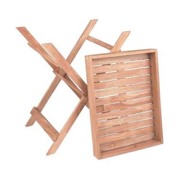 Iš tikmedžio masyvo sodo šoninis staliukas 29x39 cm Bacan – Garden Pleasure-image-2