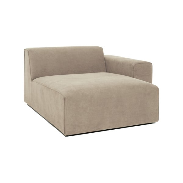 Smėlio spalvos aksominis modulis sofai Scandic Sting, dešinysis kampas-image-2