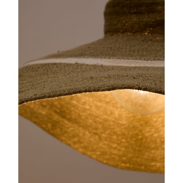 Kabantis šviestuvas natūralios spalvos ø 90 cm su jūržolės gaubtu Albenya – Kave Home-image-1