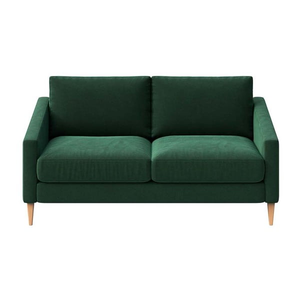 Sofa tamsiai žalios spalvos iš velveto 170 cm Karoto – Ame Yens