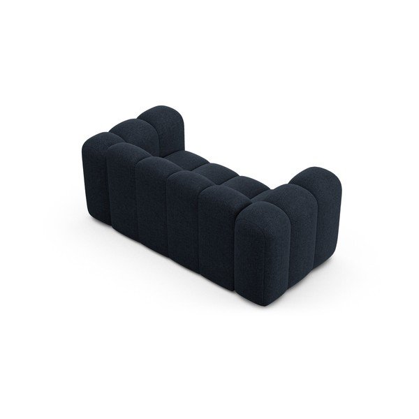 Tamsiai mėlynos spalvos sofa iš šenilinio audinio 170 cm Lupine – Micadoni -image-2