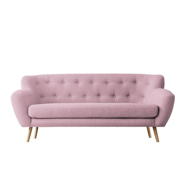 Rožinė trijų vietų sofa "Kooko Home Pop