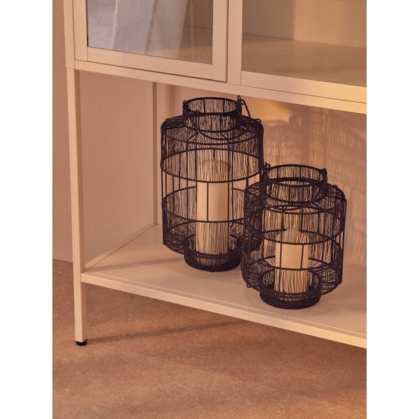 Baltos spalvos iš plieno vitrina 75x150x35 cm Acier – Premier Housewares-image-3