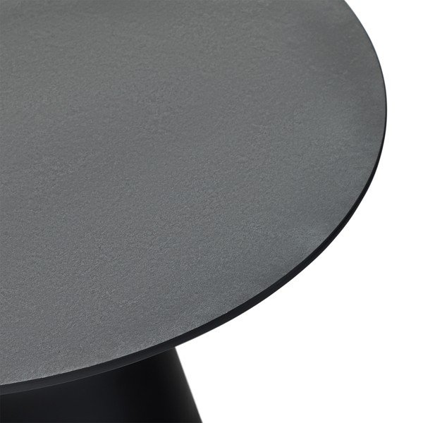 Kavos staliukas juodos spalvos/tamsiai pilkos spalvos su marmuro dekoro stalviršiu ø 80 cm Tango – Furnhouse-image-1