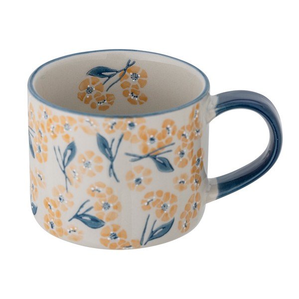 Mėlynos spalvos/smėlio spalvos iš akmens masės puodelis 400 ml Myah – Bloomingville-image-2