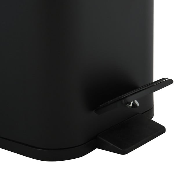 Matinės juodos spalvos iš plieno šiukšliadėžė su pedalu 5 l   Erik – Spirella-image-4