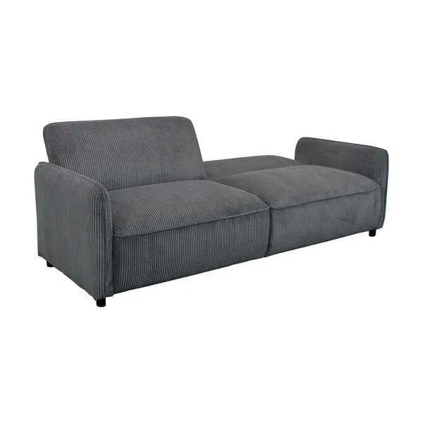 Antracito spalvos reguliuojama/sulankstoma sofa iš kordinio velveto 209 cm Alicia – Støraa-image-4