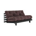 Sulankstoma sofa tamsiai rudos spalvos 160 cm Roots Black Night – Karup Design