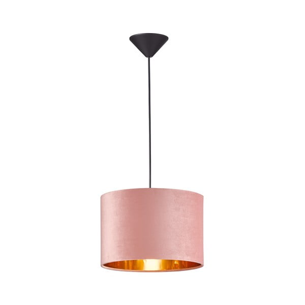 Kabantis šviestuvas rožinės spalvos su tekstiliniu gaubtu Aura – Fischer & Honsel