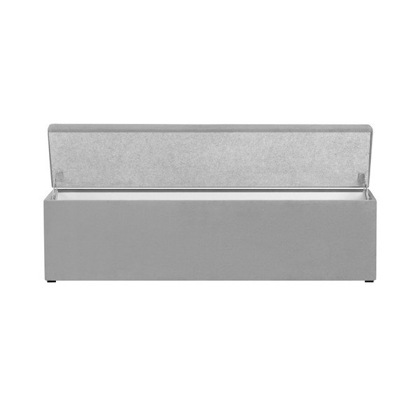 Pilkos spalvos otomanas su daiktadėže "Kooko Home Manna", 47 x 180 cm-image-4