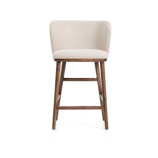 Smėlio spalvos iš audinio baro taburetė (sėdynės aukštis 65 cm) Ciselia – Kave Home-image-3