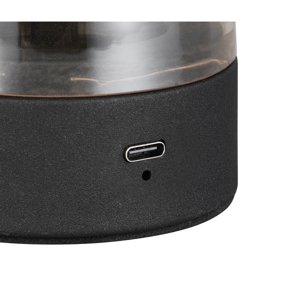 Gintarinės spalvos stalinis šviestuvas LED (aukštis 18 cm) su stiklo gaubtu Dooley – Reality-image-3