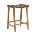 Natūralios spalvos iš dirbtinės odos baro taburetė (sėdynės aukštis 67 cm) Calixta – Kave Home