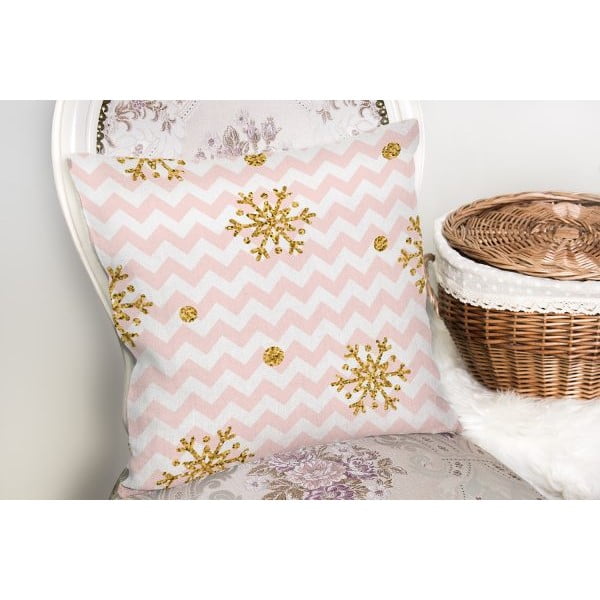 Pagalvės užvalkalas Minimalist Cushion Covers Golden Snowflakes, 42 x 42 cm-image-2