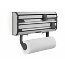 Sieninis sidabrinės spalvos iš metalo virtuvinės folijos ir popierinio rankšluosčio laikiklis Parat Royal – LEIFHEIT