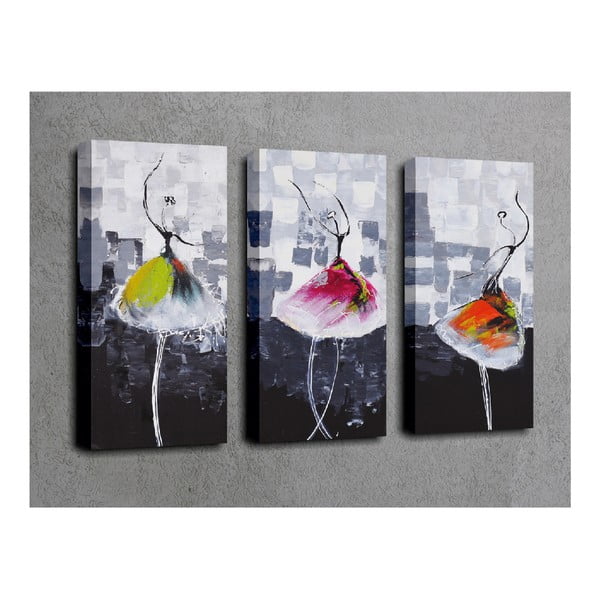 3 dalių paveikslas ant drobės Dancers-image-1