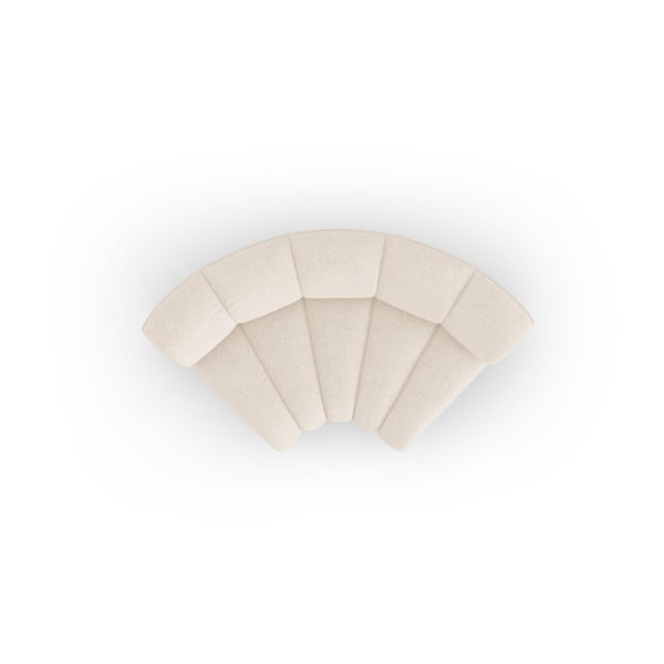 Kreminės spalvos iš šenilinio audinio modulinė sofos dalis (kintama) Lupine – Micadoni -image-2