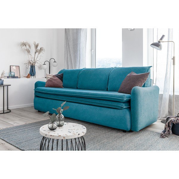Turkio spalvos aksominė sofa-lova Miuform Tender Eddie-image-4
